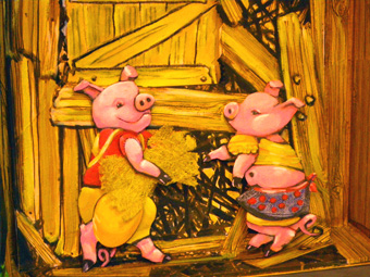 Spectacle de noël pour école maternelle Jeune public: Le Cadeau du Père Noël : La Boîte à Histoires:Les Trois Petits cochons : La maison de bois.